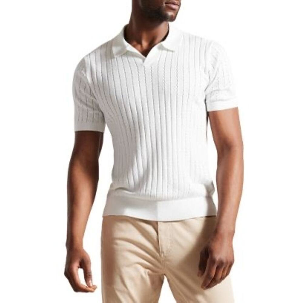 Ted Baker Botany Open Collar Polo Shirt Size 4 (Large)